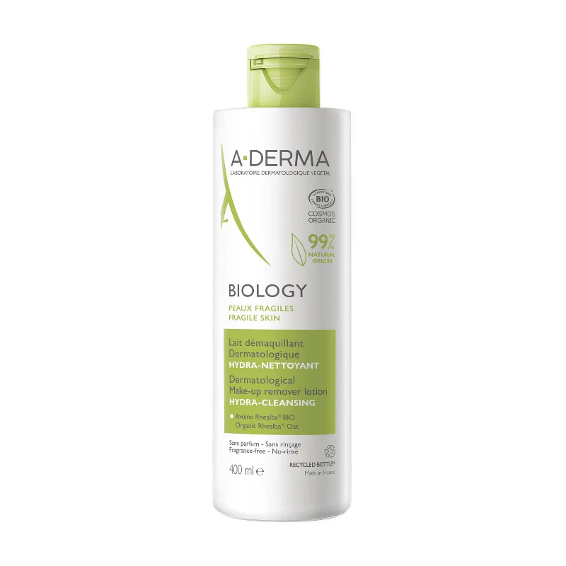 A-Derma Biology Leite Desmaquilhante Hidra-Limpeza 400ml