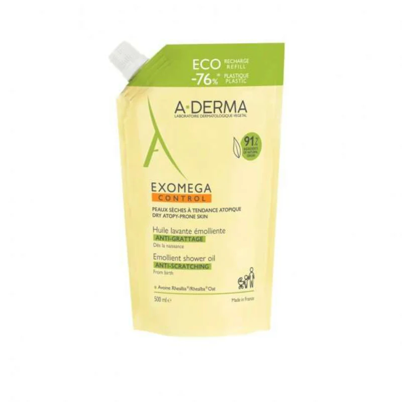 A-Derma Exomega Control Óleo de Duche Recarga 500ml