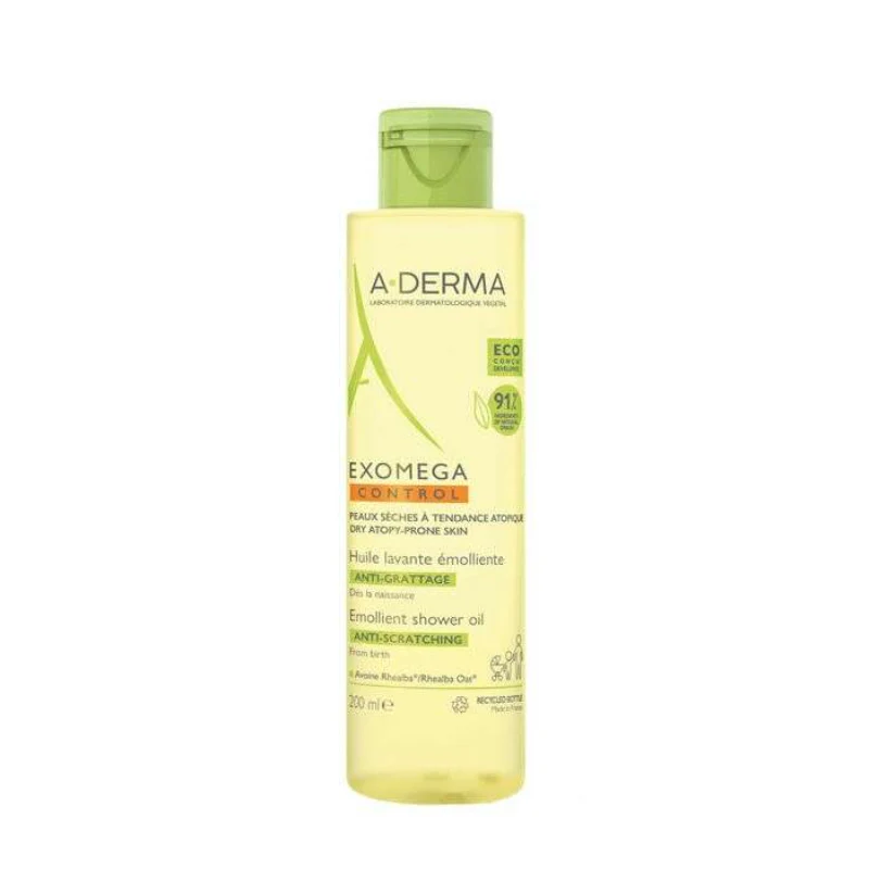 A-Derma Exomega Control Óleo de Duche Hidratante 200ml