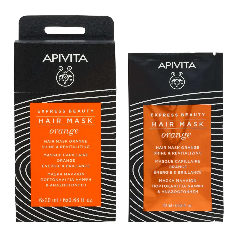 Apivita Express Beauty Máscara Capilar Brilho e Vitalidade de Laranja 20ml