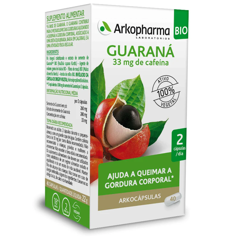 Arkocápsulas Guaraná Bio 40 Cápsulas