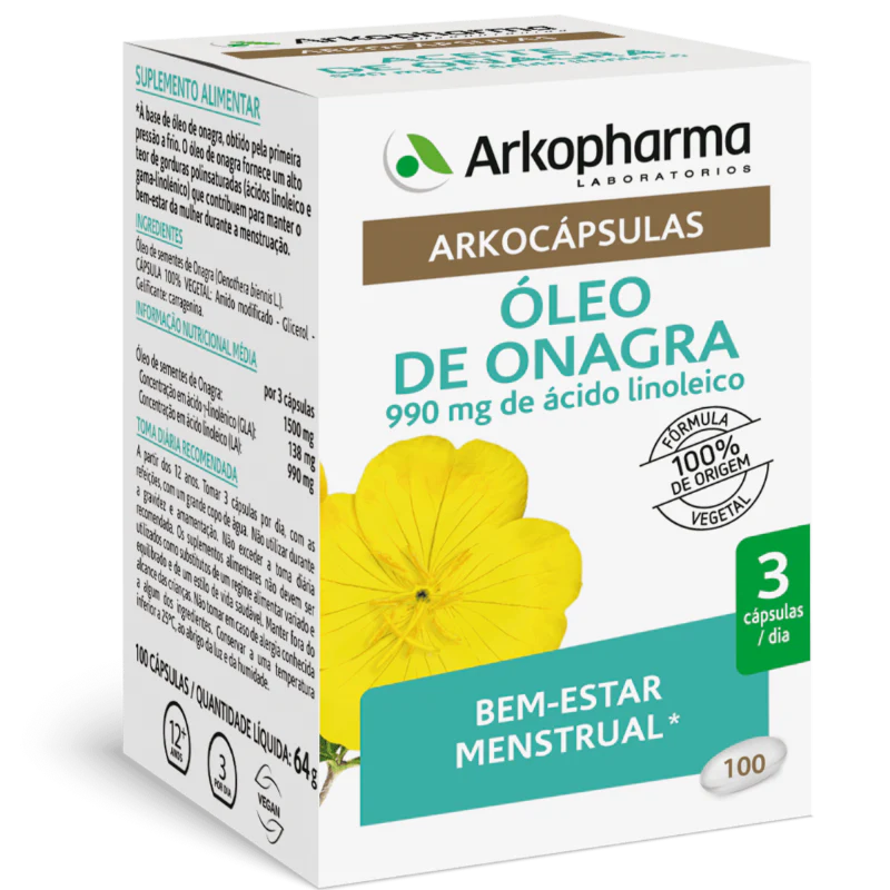 Arkocápsulas Óleo de Onagra 100 Cápsulas