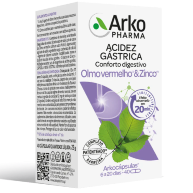 Arkocápsulas Olmo Vermelho & Zinco 40 Cápsulas