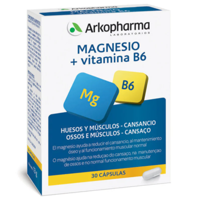 Arkomag Magnésio B6 30 Cápsulas