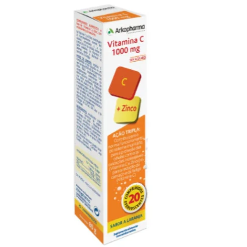 Arkopharma Vitamina C + Zinco 20 Comprimidos Efervescentes
