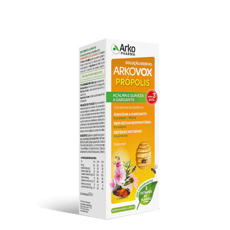 Arkovox Propolis + Equinácia Solução Oral Menta 140ml