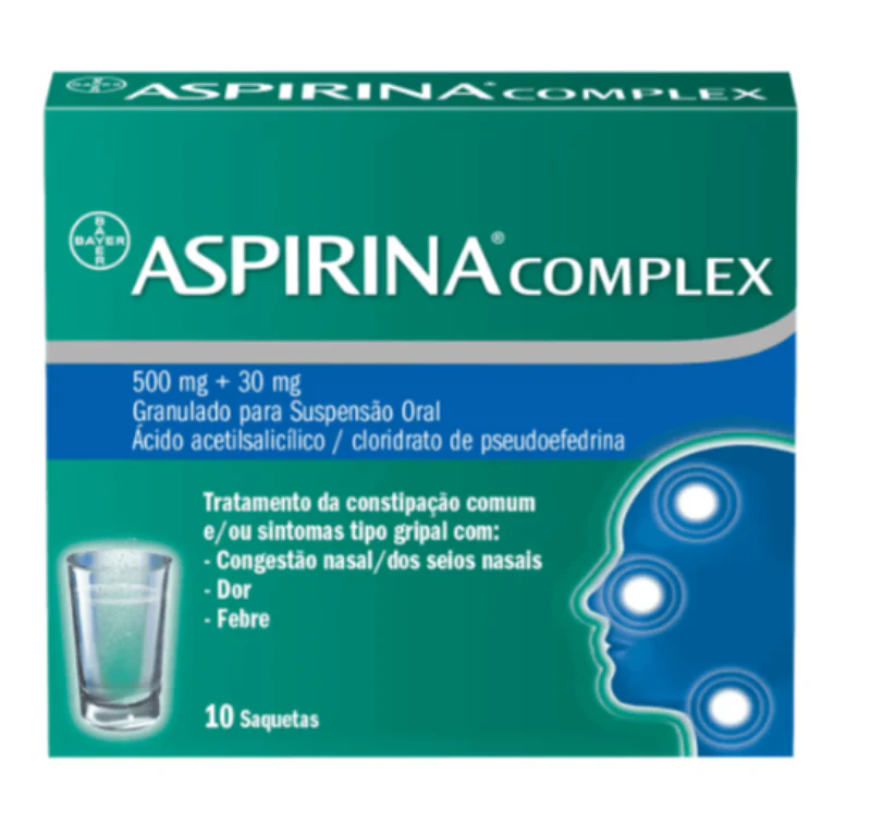 Aspirina Complex 500mg + 30mg 10 Saquetas