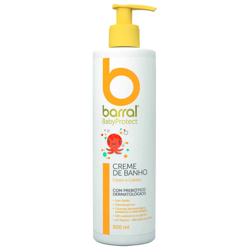 Barral BabyProtect Creme de Banho Corpo e Cabelo 500ml