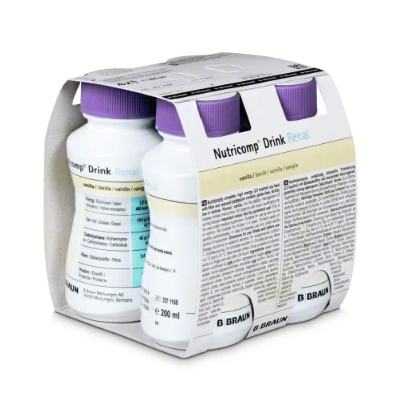 Bbraun Nutricomp Drink Renal Baunilha 200ml 4 Unidades