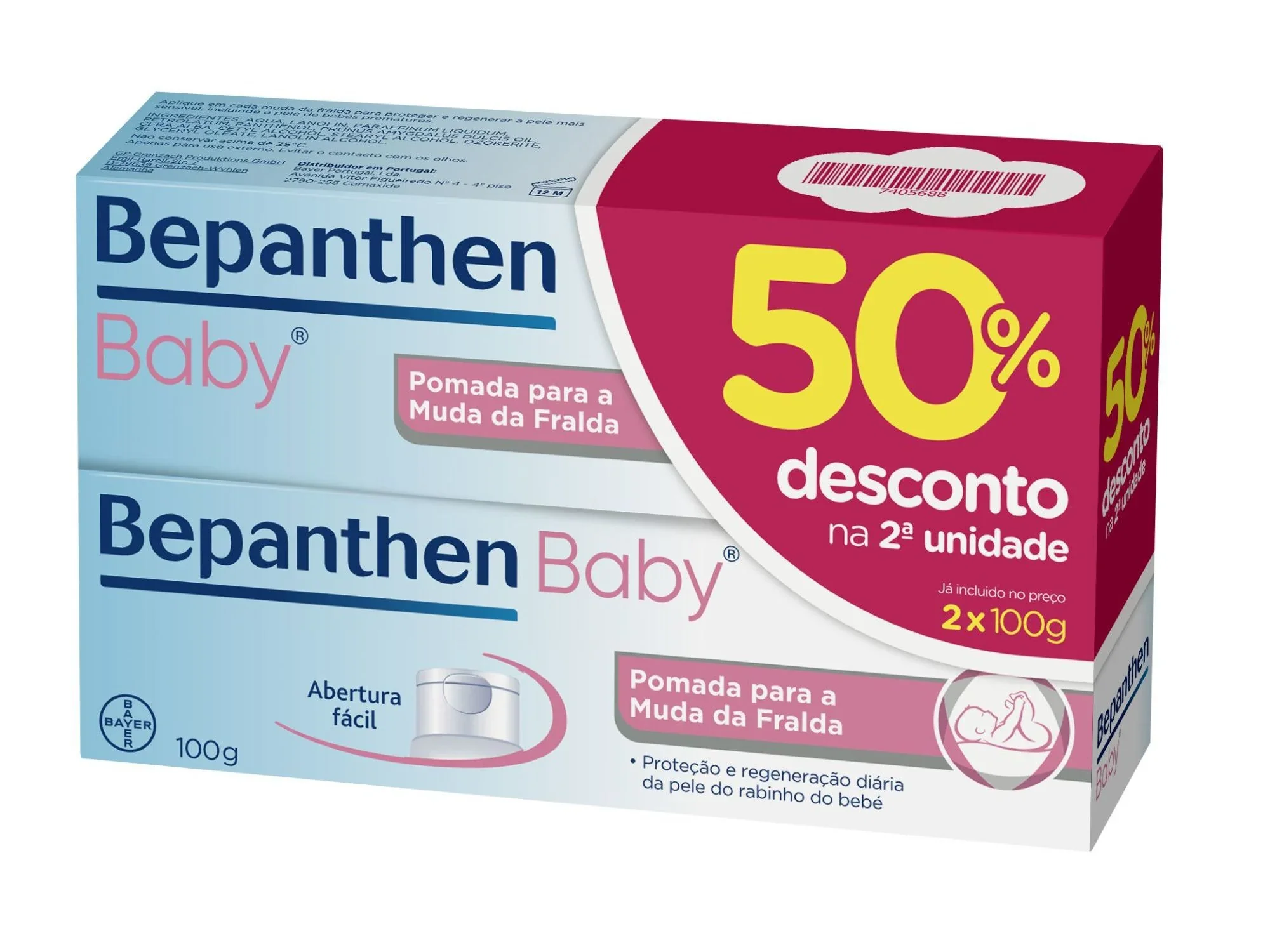 Bepanthene Baby Pomada Muda Fralda 2 packs 100g