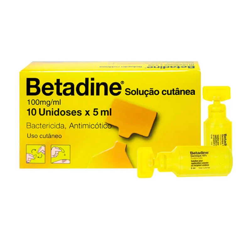 Betadine 100mg/ml 5ml Solução Cutânea 10 Unidoses