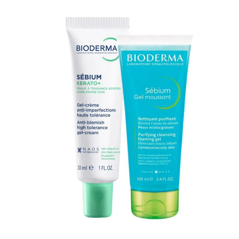 Bioderma Pack Sébium Kerato+ Gel-Creme 30ml + OFERTA Sébium Gel Moussant 200ml