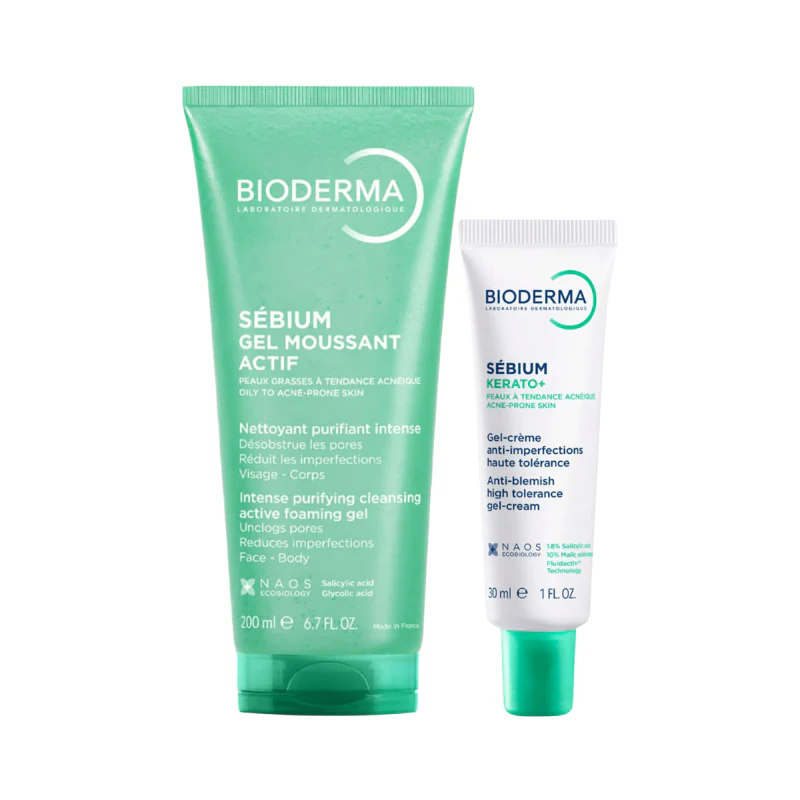 Bioderma Pack Sébium Kerato+ Gel-Creme 30ml + Sébium Gel Moussant Actif 200ml