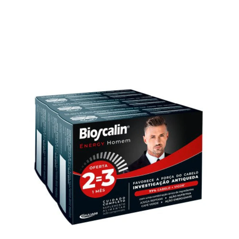 Bioscalin Energy Homem Antiqueda 2 Meses + Oferta 1 Mês