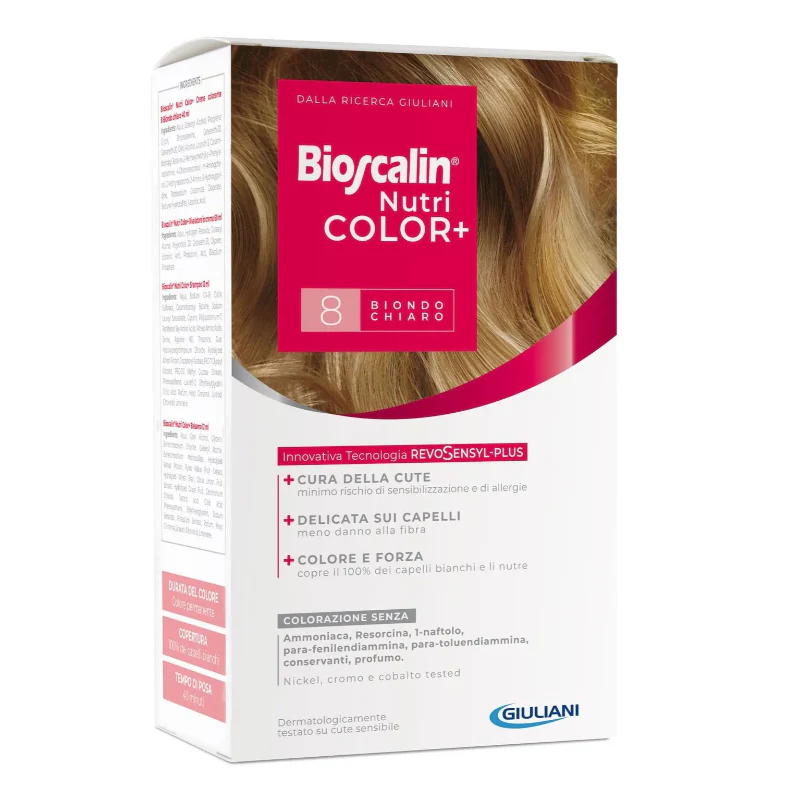 Bioscalin Nutricolor+ Kit Coloração 8 Louro Claro