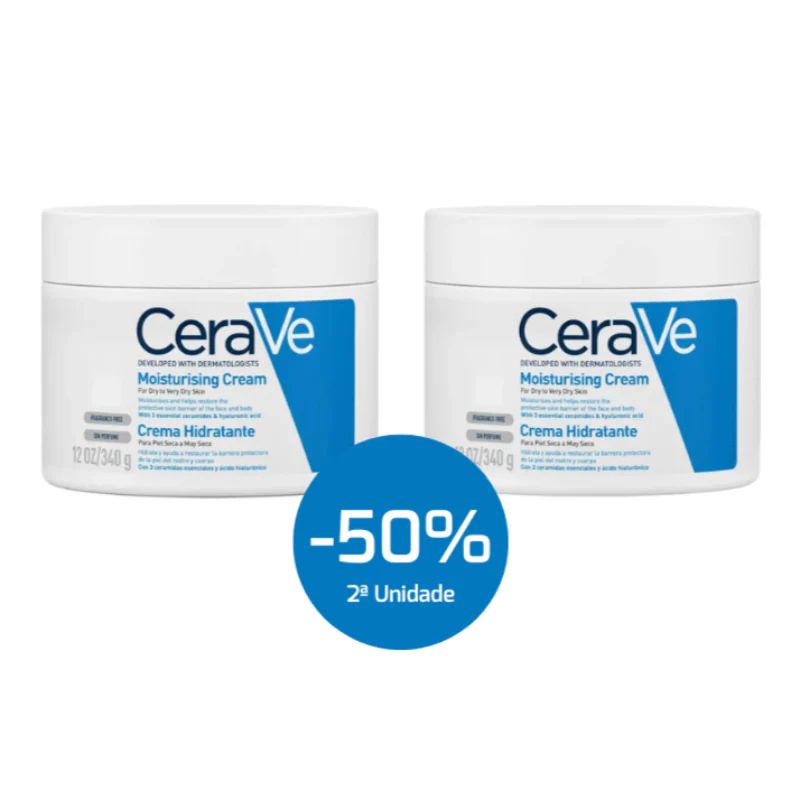 Cerave Duo Creme Hidratante 340g -50% na 2ª Unidade
