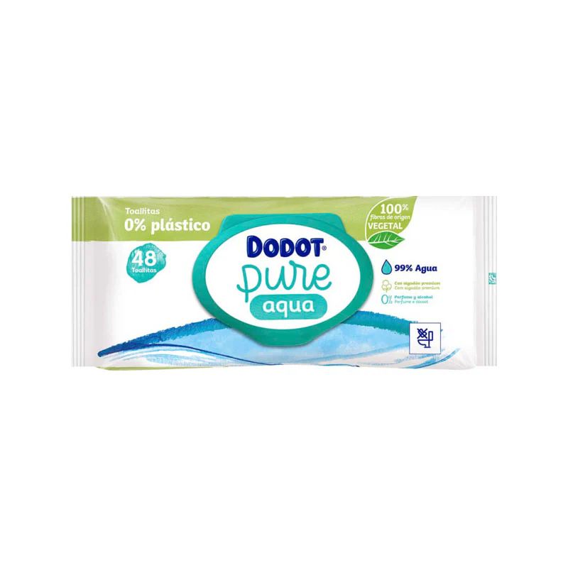 Dodot Toalhitas Aqua Pure 0% Plástico 48 Unidades