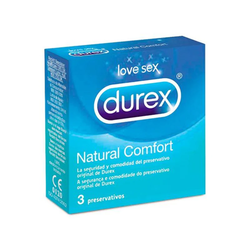 Durex Natural Comfort  Preservativos 3 Unidades