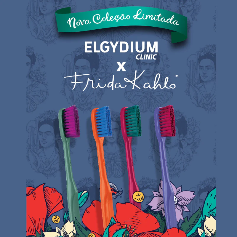 Elgydium Clinic Escova de Dentes Frida Kahlo 15/100 Azul - Image 9