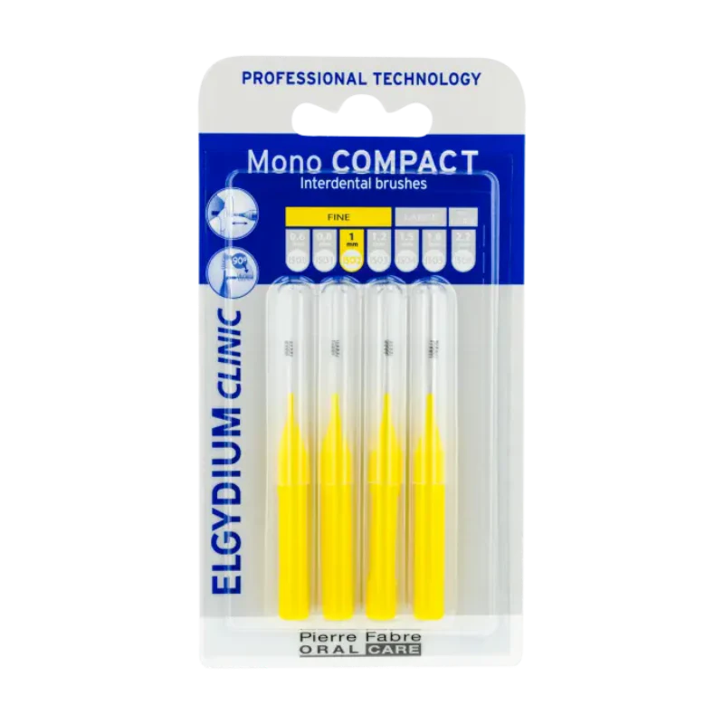 Elgydium Clinic Mono Escovilhão ISO 2 Compacto Amarelo 4 Unidades - Image 2