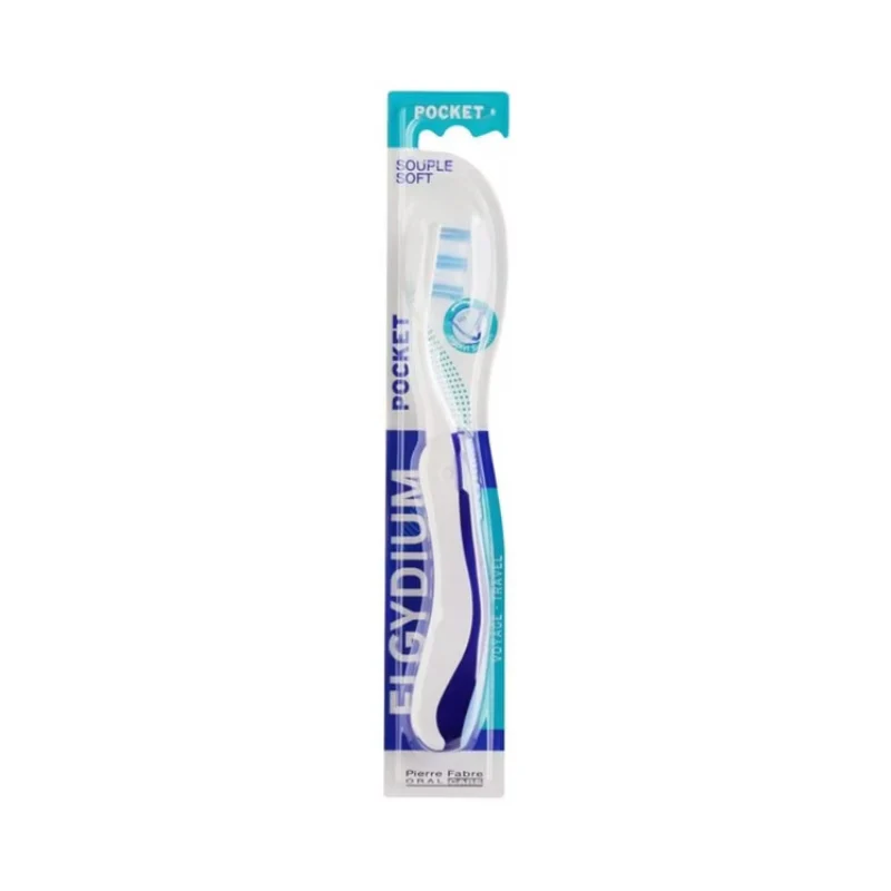 Elgydium Pocket Escova de Dentes de Viagem Suave Azul