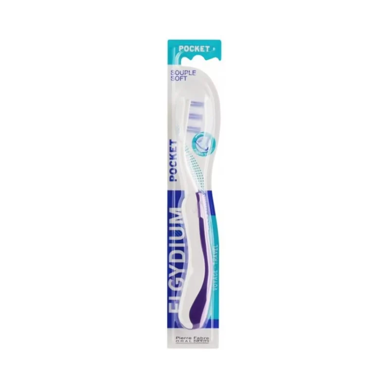 Elgydium Pocket Escova de Dentes de Viagem Suave Roxo