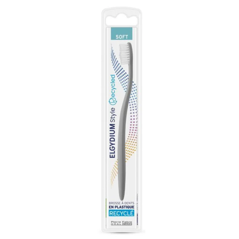 Elgydium Style Escova de Dentes Suave Reciclada Cinzento
