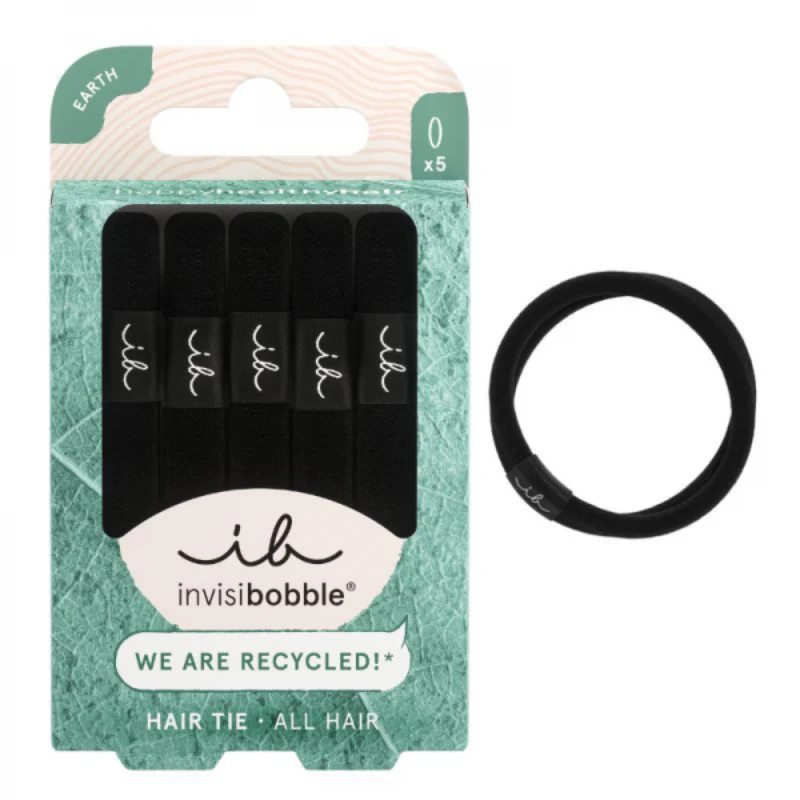 Invisibobble Ecotie Elásticos Pretos 5 Unidades