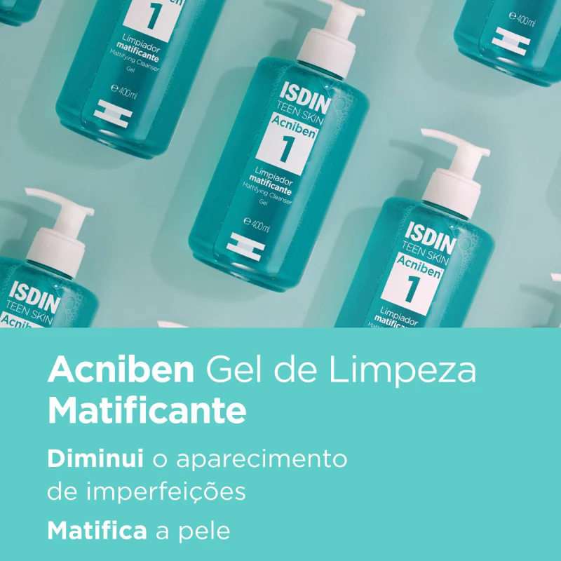 ISDIN Acniben Gel de Limpeza Matificante Rosto e Corpo 400ml - Image 3