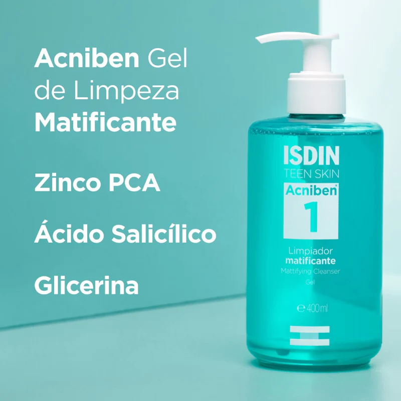 ISDIN Acniben Gel de Limpeza Matificante Rosto e Corpo 400ml - Image 5
