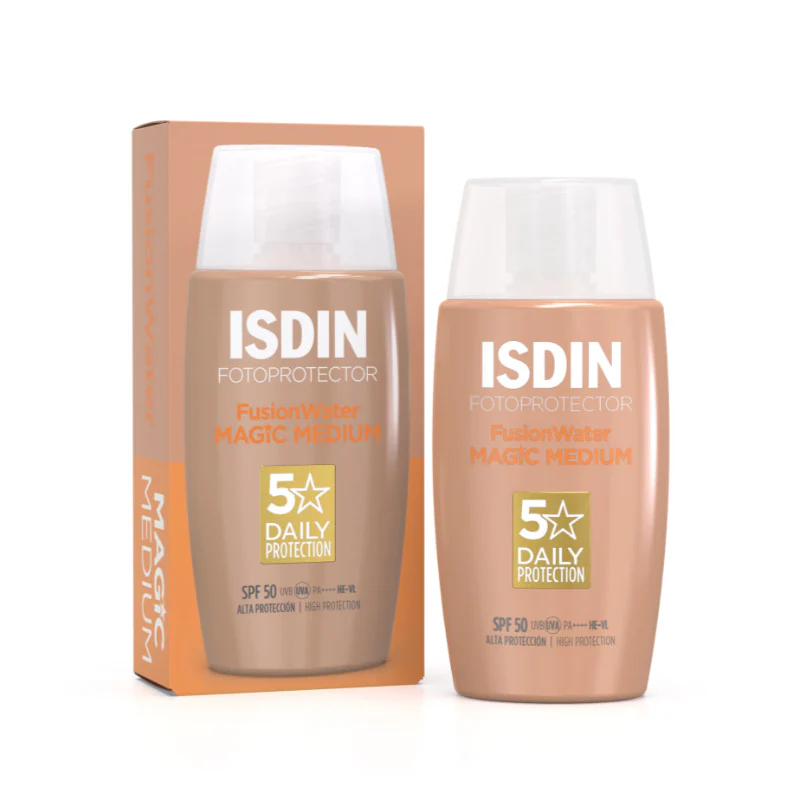 ISDIN Fotoprotetor Fusion Water Magic Medium Solar (Cor Média) SPF50 50ml