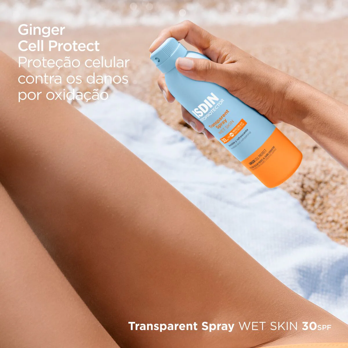 ISDIN Fotoprotetor Spray Transparente Wet Skin SPF30 250ml - Image 6