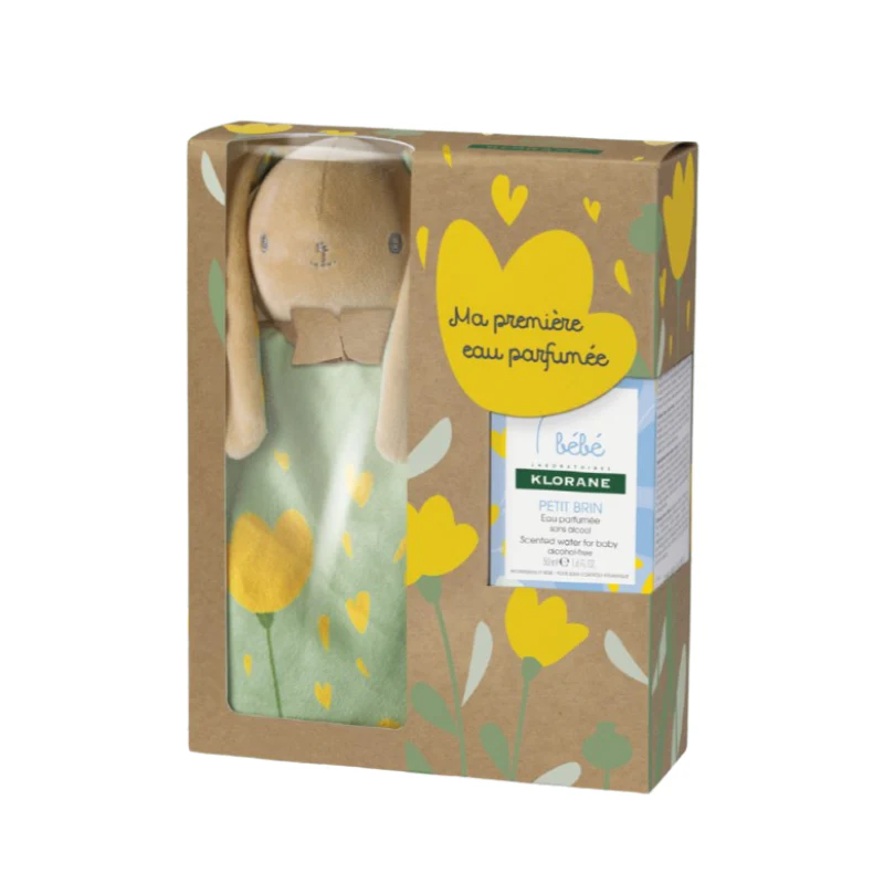 Klorane Petit Brin Pack: Eau de Bebé Água Perfumada 50ml + Peluche Coelho