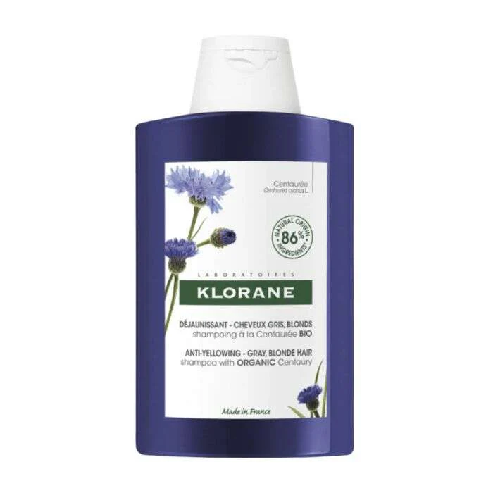 Klorane Capilar Centáureas Bio Champô Cabelos Grisalhos 400ml