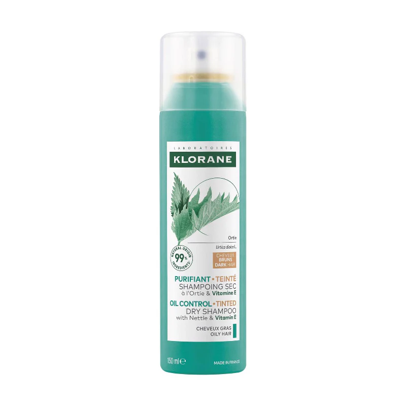 Klorane Capilar Ortiga Bio e Vitamina E Champô Seco Cabelo Castanho 150ml