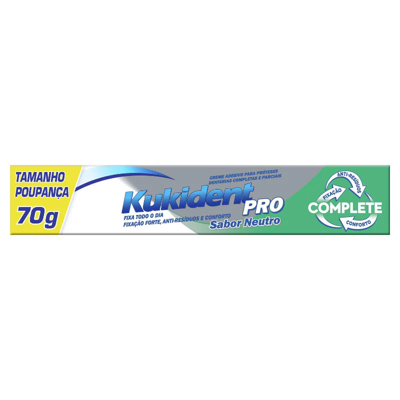 Kukident Pro Creme Adesivo para Prótese sem Sabor 70g