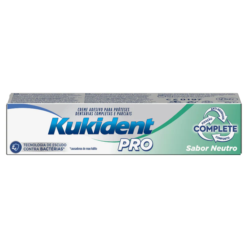 Kukident Pro Creme Adesivo para Prótese sem Sabor 47g