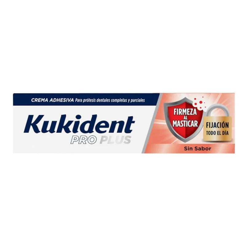 Kukident Pro Plus Firmeza ao Mastigar sem Sabor 60g