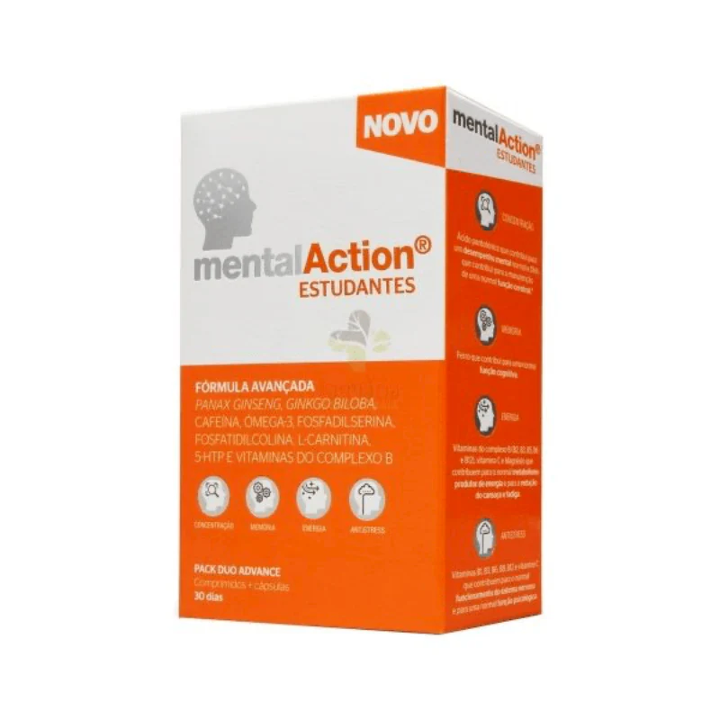 MentalAction Estudantes 30 Comprimidos + 30 Cápsulas