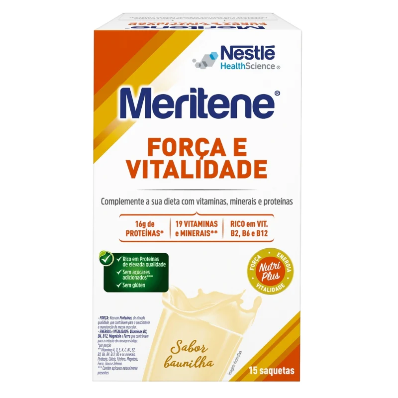Meritene Força e Vitalidade Baunilha 30g 15 Saquetas