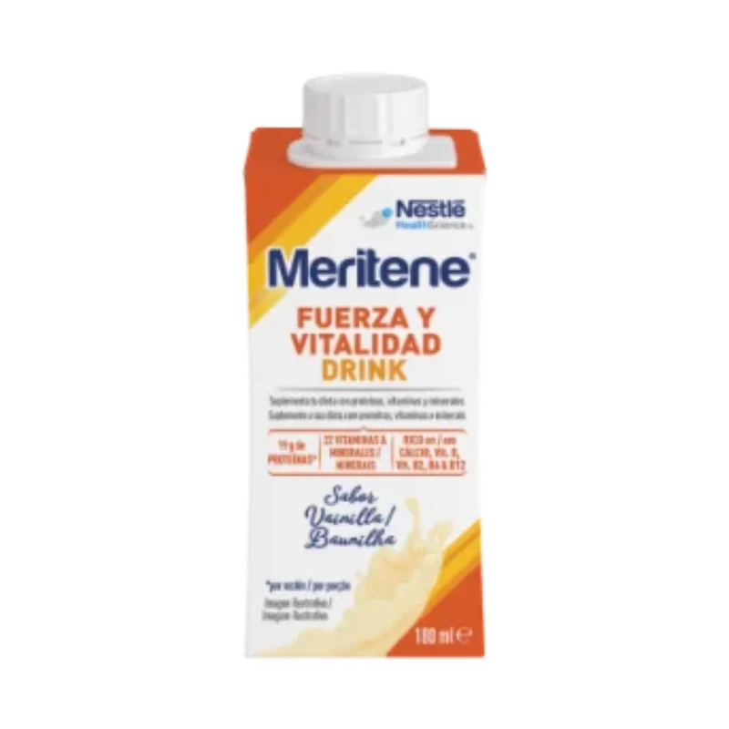 Meritene Força e Vitalidade Drink Baunilha Bebida 180ml 4 Unidades