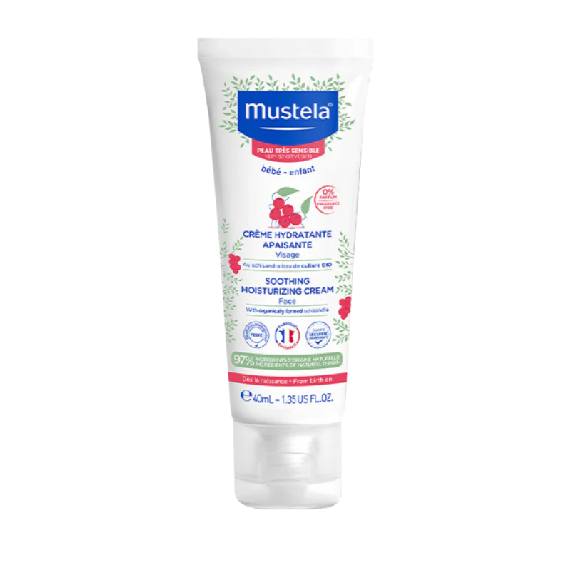 Mustela Bebé Creme Hidratante Calmante Rosto 0% Perfume 40ml