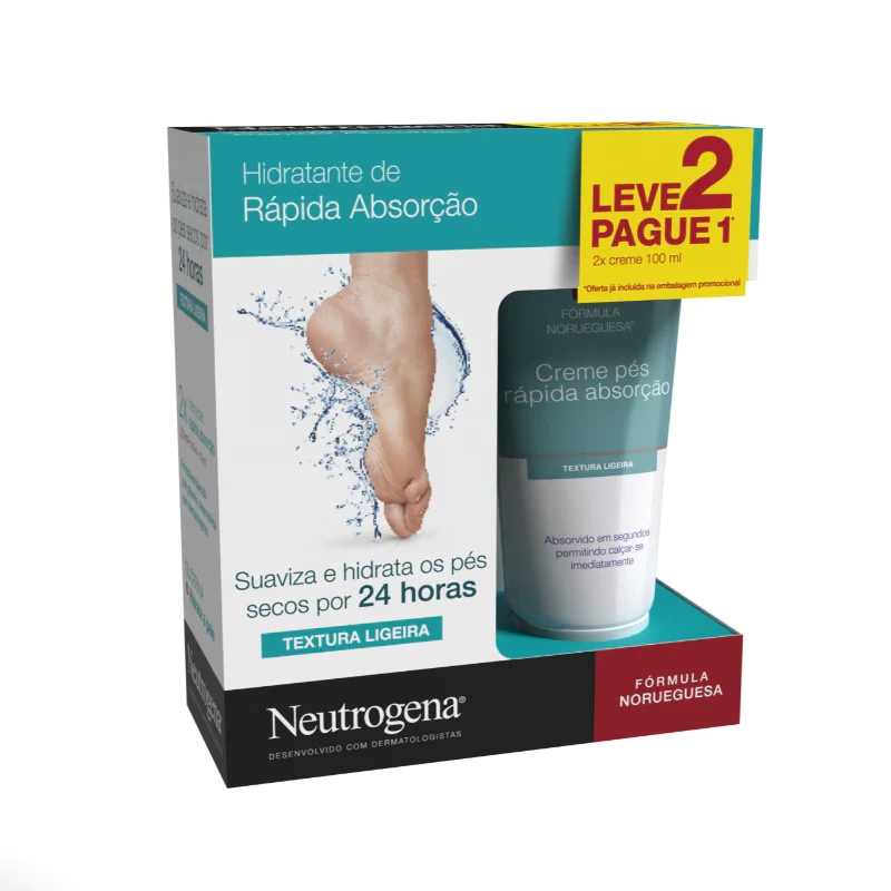 Neutrogena Fórmula Norueguesa Creme Pés Rápida Absorção 2X100ml