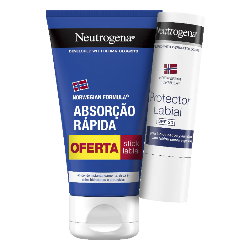 Neutrogena Fórmula Norueguesa Mãos Promo Creme Textura Ligeira + Stick Labial