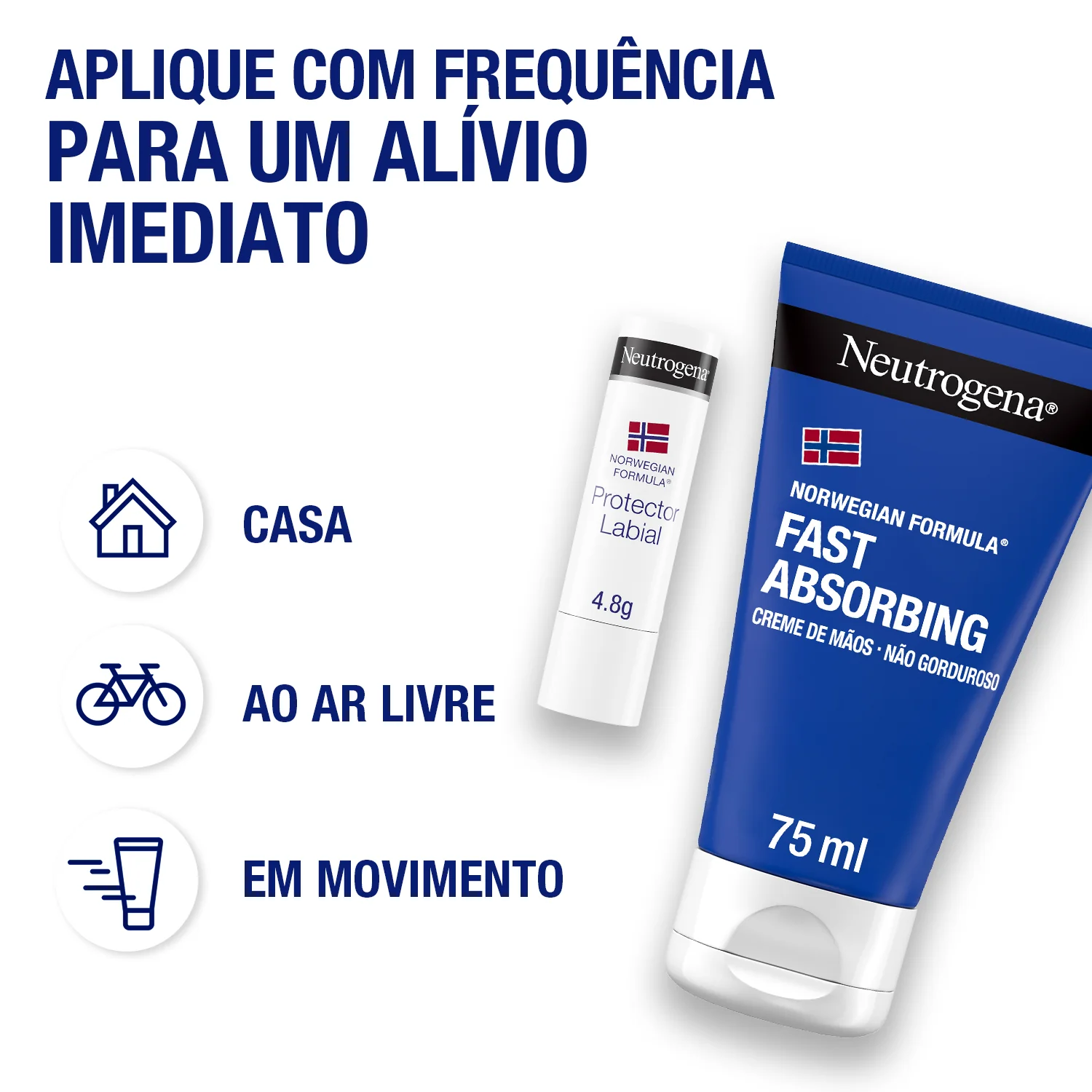 Neutrogena Fórmula Norueguesa Mãos Promo Creme Textura Ligeira + Stick Labial - Image 4