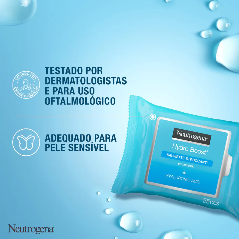 Neutrogena Hydro Boost Pack 2 Toalhitas De Limpeza Facial 25 Unidades - Image 5