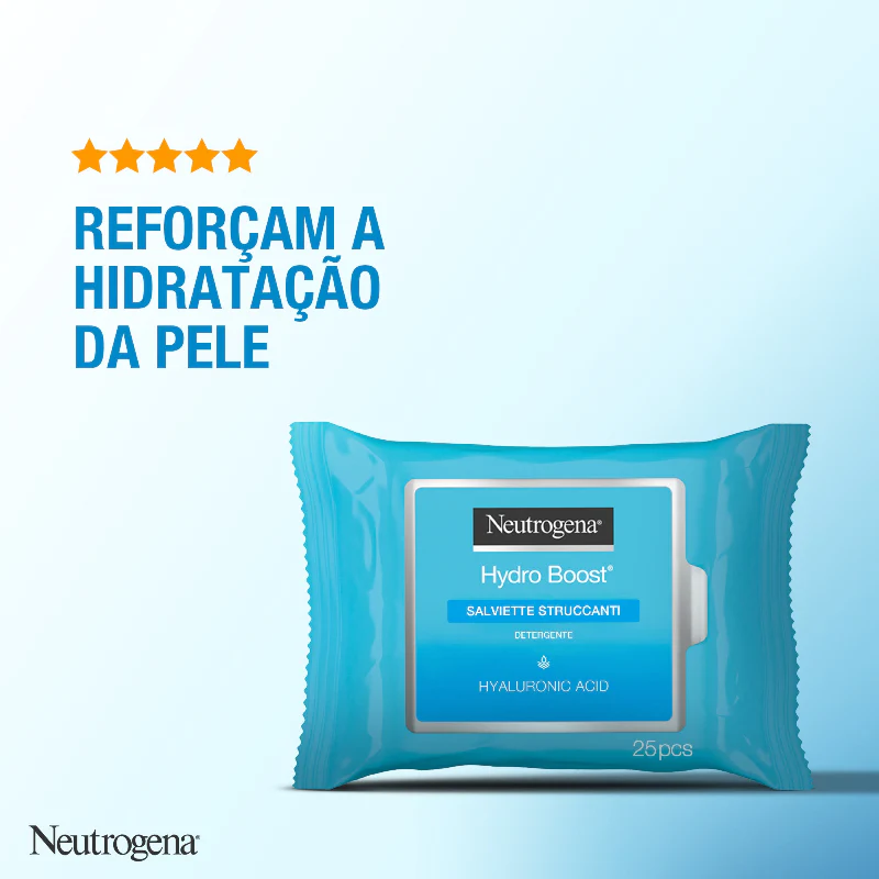 Neutrogena Hydro Boost Pack 2 Toalhitas De Limpeza Facial 25 Unidades - Image 6