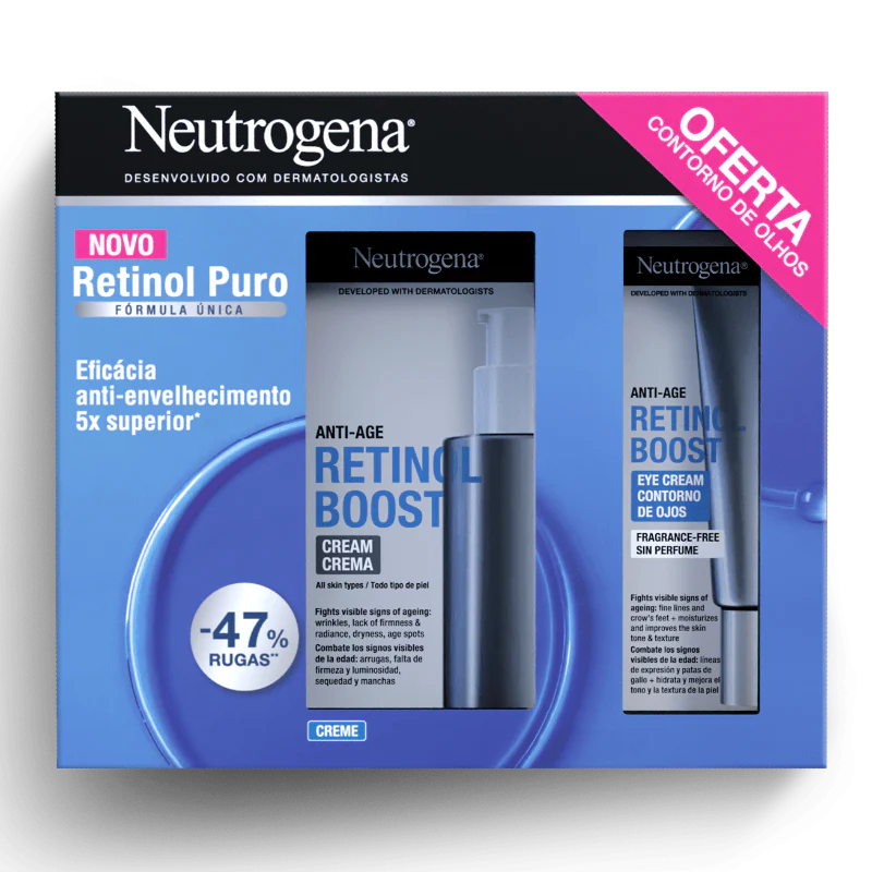Neutrogena Pack Retinol Boost Creme de Dia 50ml + Oferta Contorno de Olhos 15ml