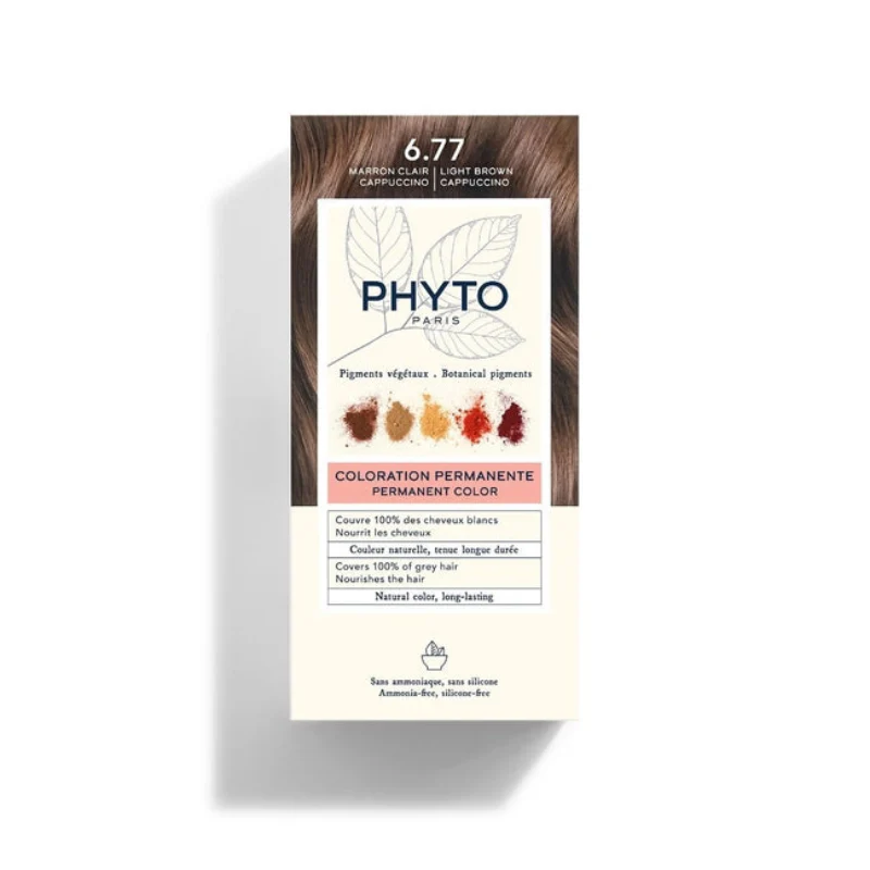 Phyto Phytocolor Coloração Permanente 6.77 Castanho Claro Cappuccino