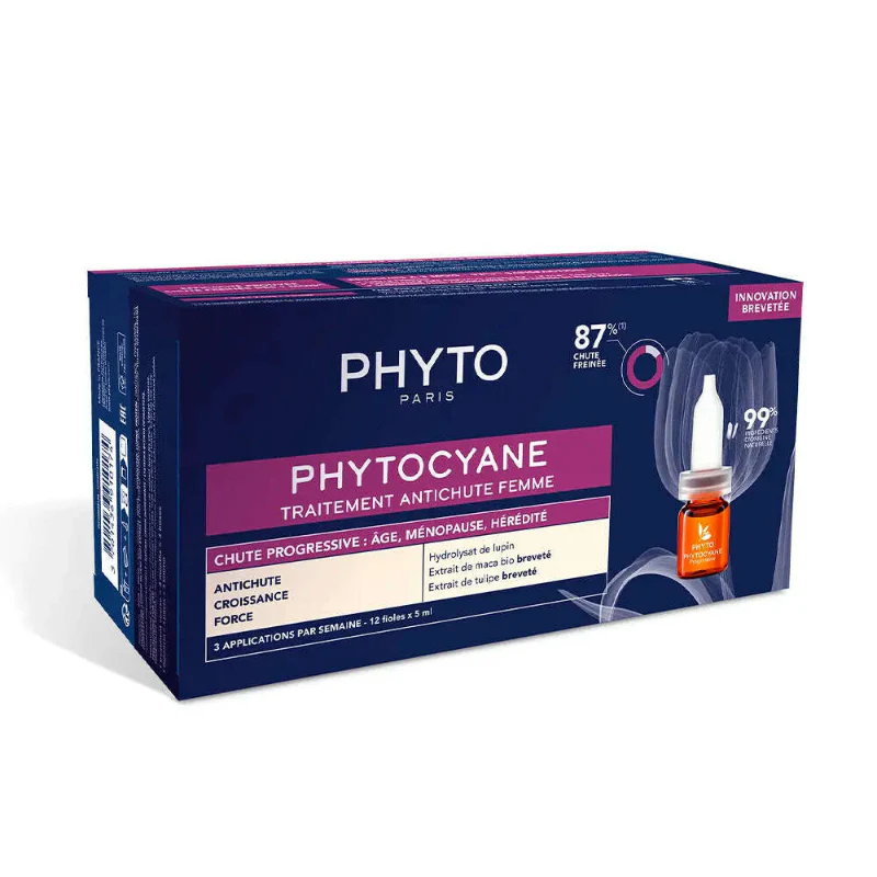 Phyto Phytocyane Antiqueda Progressiva Mulher 5ml 12 ampolas
